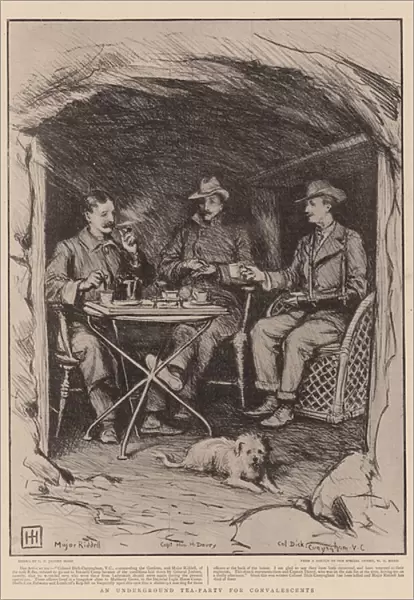 An Underground Tea-Party for Convalescents (litho)