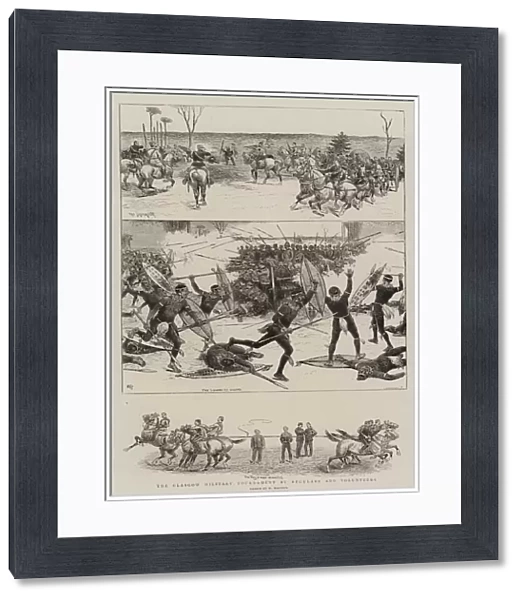 The Glasgow Military Tournament by Regulars and Volunteers (engraving)