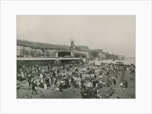 Ramsgate, a Lively View of the Sands (b  /  w photo)