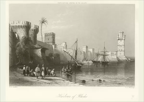 Harbour of Rhodes (engraving)