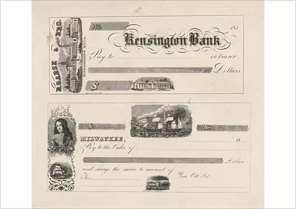 Banknote for Kensington Bank, 1850 (litho)