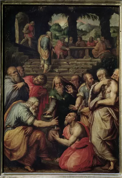 The Prophet Elisha - oil on panel, c. 1566
