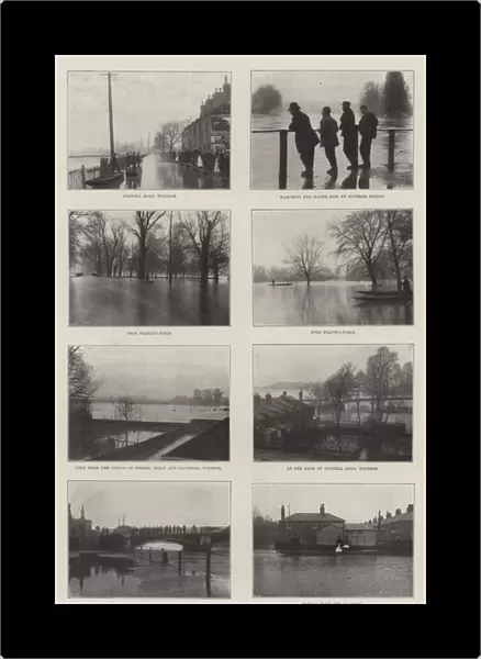 The Thames in Flood at Windsor (b  /  w photo)