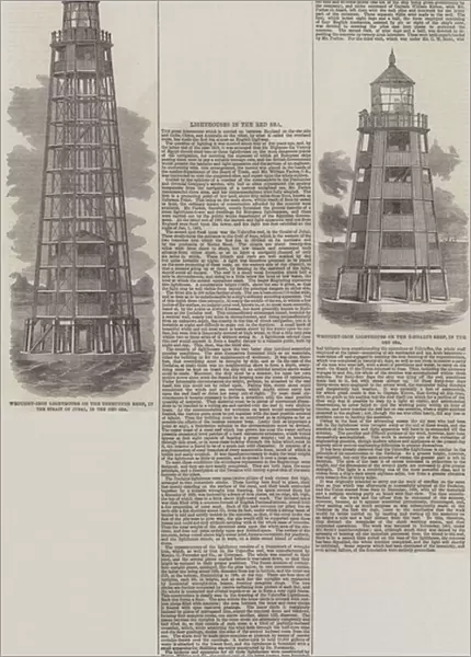 Lighthouses in the Red Sea (engraving)