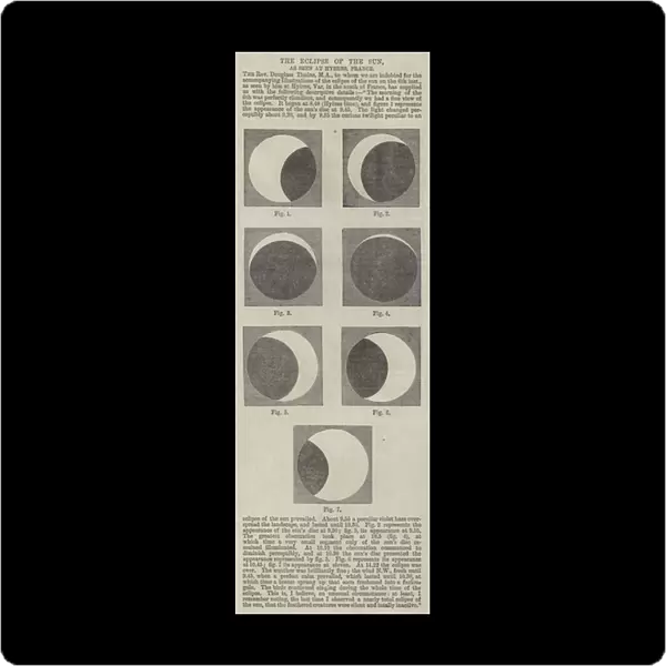 The Eclipse of the Sun, as seen at Hyeres, France (engraving)