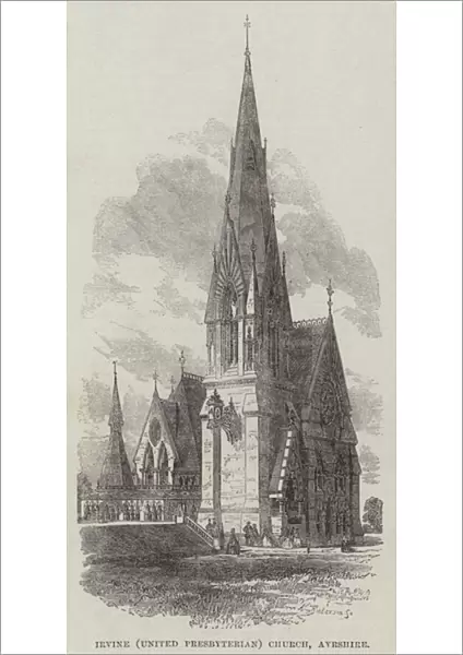 Irvine (United Presbyterian) Church, Ayrshire (engraving)