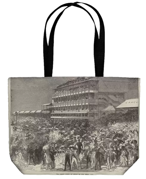 The Grand Stand at Epsom on the Derby Day (engraving)