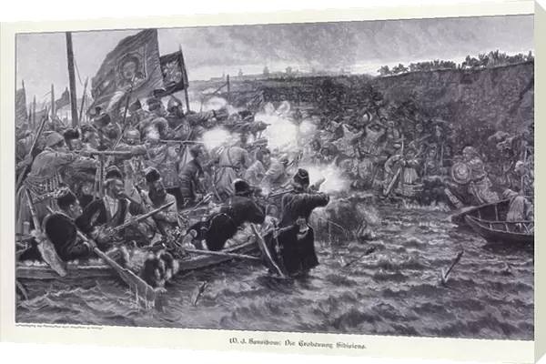 The Conquest of Siberia by Yermak Timofeyevich (engraving)