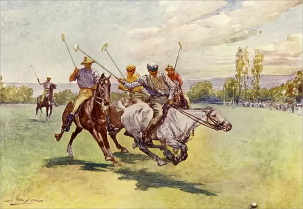 Polo in South Africa (colour litho)