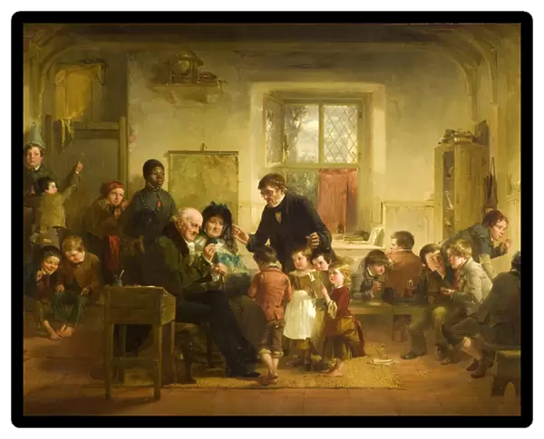 The Visit of the Patron and Patroness to the Village School, 1851 (oil on panel)