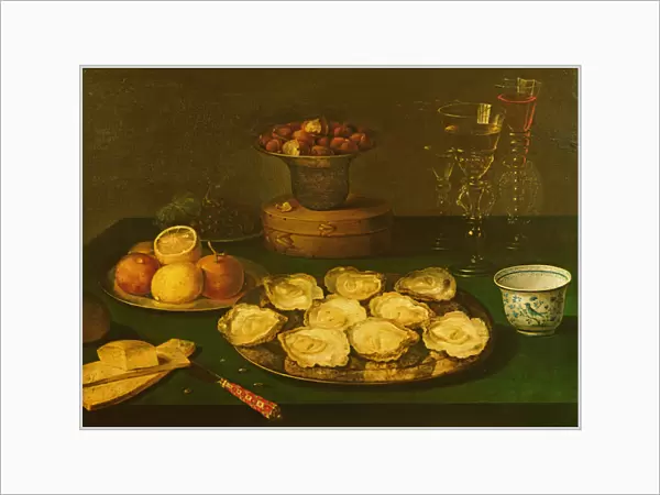 Still Life of Oysters and Fruit