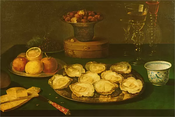 Still Life of Oysters and Fruit