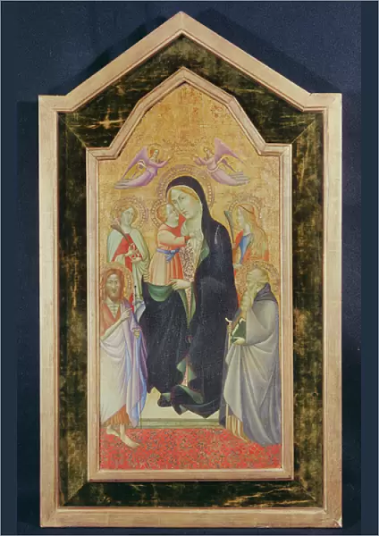 Madonna and Child Enthroned (tempera on gilt ground panel)