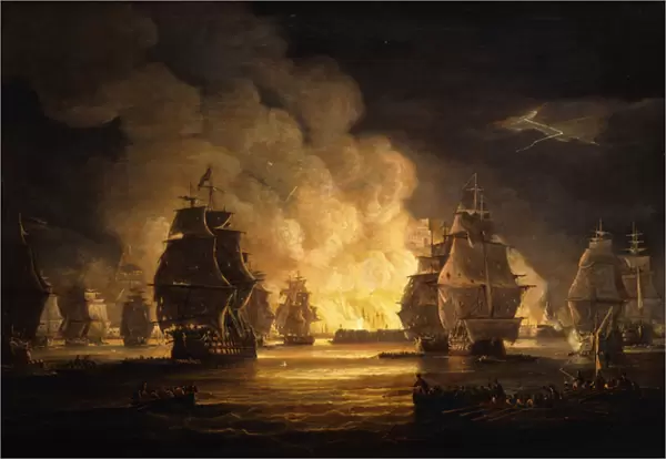 The Battle of Algiers: The Bombardment, 1824 (oil on canvas)