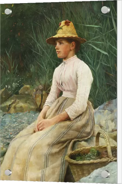 The Mussel Girl, (oil on canvas)