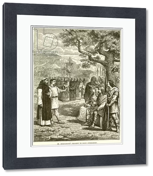 St. Augustines Mission to King Ethelbert (engraving)