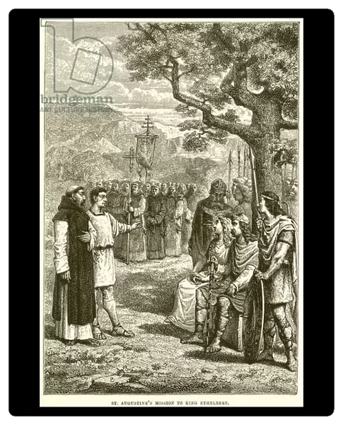 St. Augustines Mission to King Ethelbert (engraving)