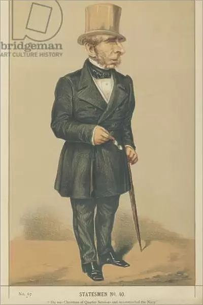 Mr John Somerset Pakington (colour litho)