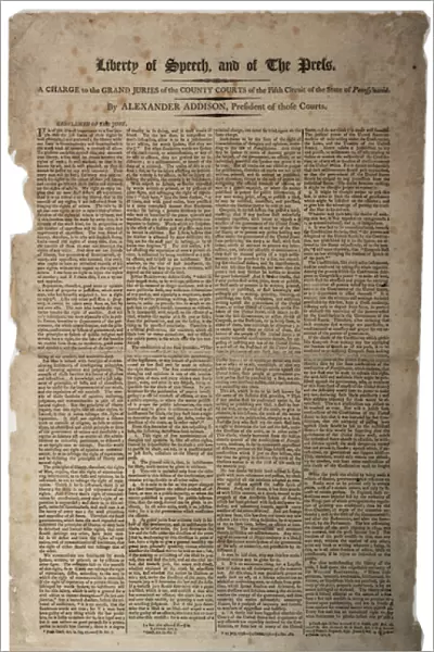 Liberty of Speech, and of the press, January 1799 (litho)
