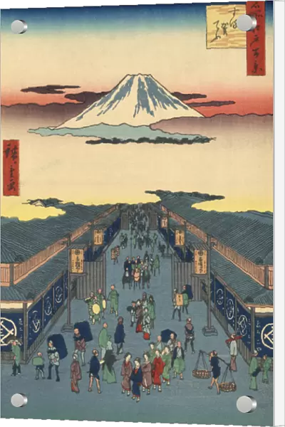 Suruga-cho Street in Tokyo by Ando Hiroshige, 1856 (woodblock print)