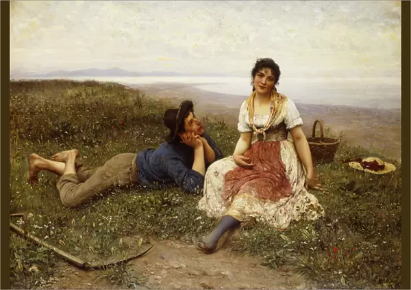Flirtation, 1887 (oil on canvas)