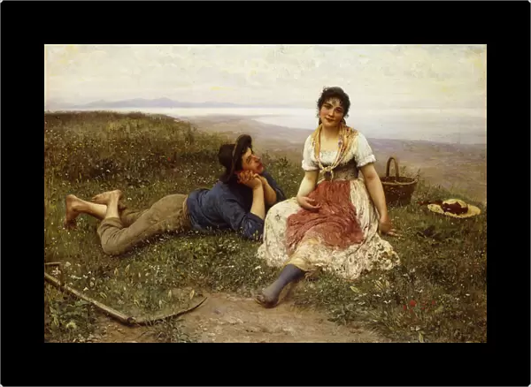 Flirtation, 1887 (oil on canvas)