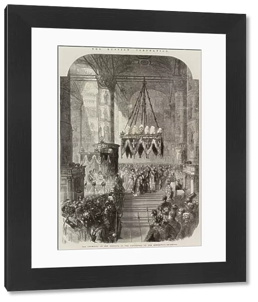 The Russian Coronation, the Crowning of the Emperor in the Cathedral of the Assumption (engraving)