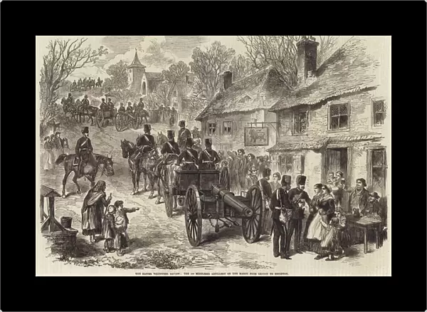 The Easter Volunteer Review, the 1st Middlesex Artillery on the March from London to Brighton (engraving)