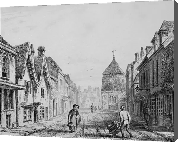 Cheesehill Street Winchester, c. 1830 (engraving)