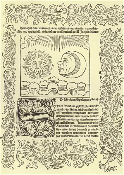 Page from the Dialogus Creaturarum (litho)