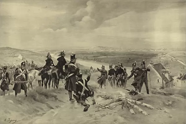 Battle of St Cloud, 1814 (gravure)