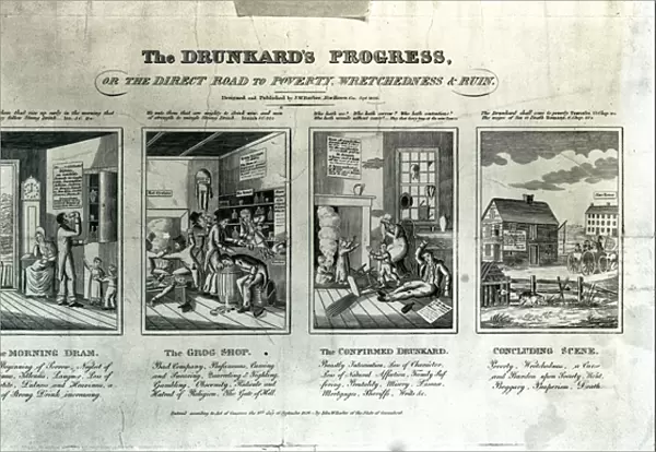 The Drunkards Progress, 1826 (litho)