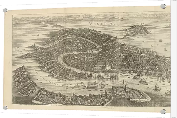 Folding panorama of Venice, 1688, printed c. 1700 (engraving)