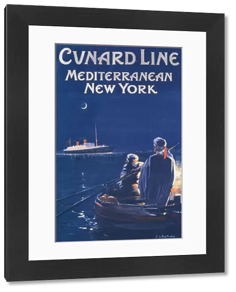 Poster advertising the Cunard Line (colour litho)