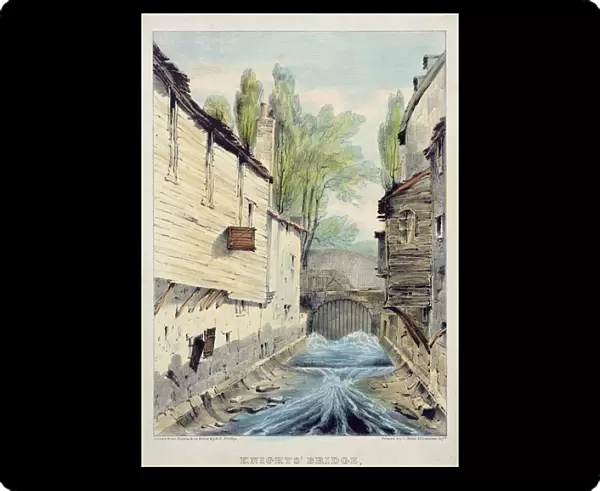 Knights Bridge, London, c. 1825 (colour litho)