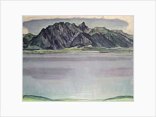 Thunersee with the Stockhorn Mountains, 1910 (oil on canvas)