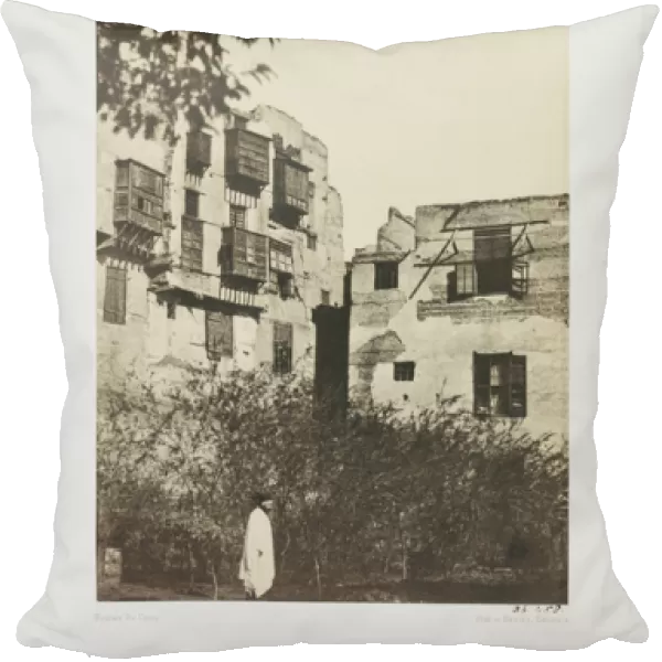 House and garden in the French Quarter, Egypt, 1850 (salt paper print from wax paper