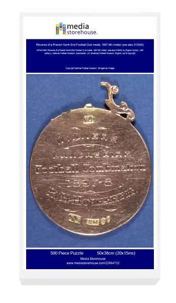 Reverse of a Preston North End Football Club medal, 1897-98 (metal) (see also 315000)