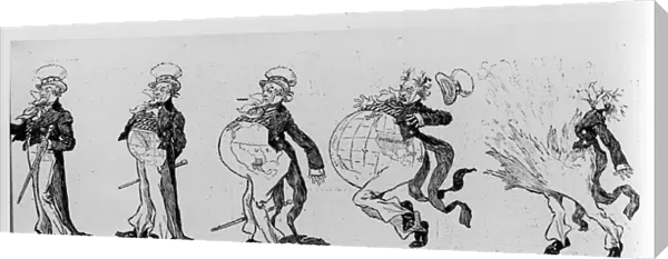 Cartoon commenting on the land acquisitions of the United States of America