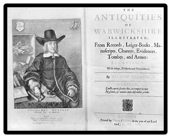 Titlepage and Frontispiece to The Antiquities of Warwickshire