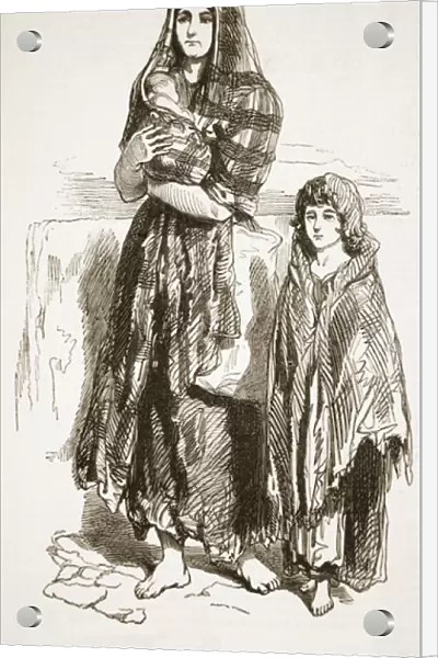Woman and Girl of the Saltmarket, Glasgow, from The Illustrated London News