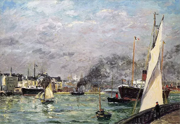 The Port of Le Havre, Normandy, 1905 (oil on canvas)