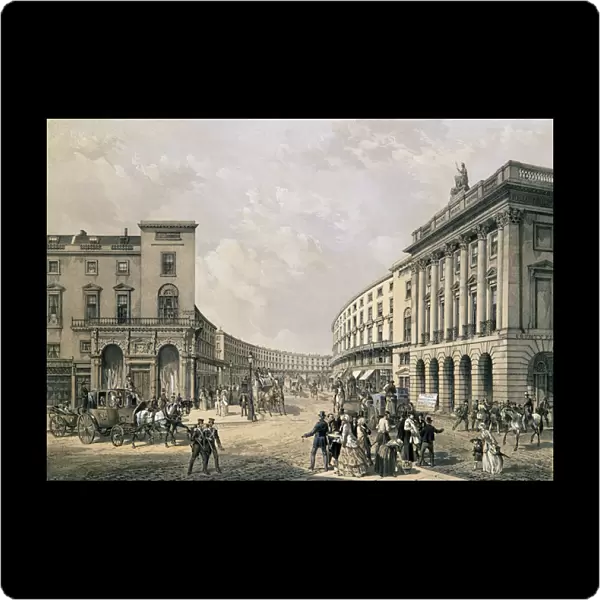 The Quadrant, Regent Street, pub. 1852 (lithograph)