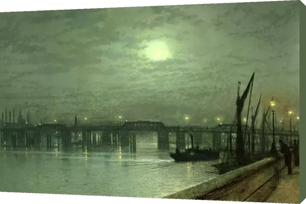 Battersea Bridge by Moonlight (oil on canvas)