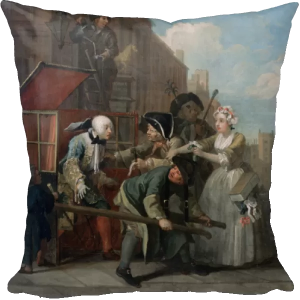 A Rakes Progress IV: The Rake Arrested, Going to Court, 1733 (oil on canvas)