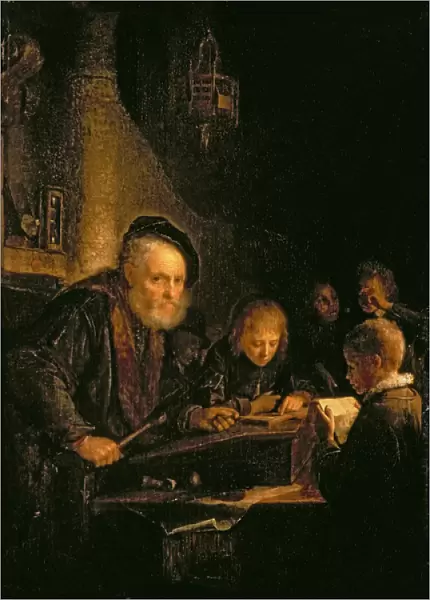 The Schoolmaster, 1645 (oil on panel)