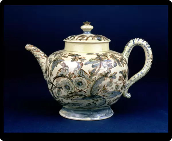 Staffordshire Creamware teapot known as The Tunstall Teapot