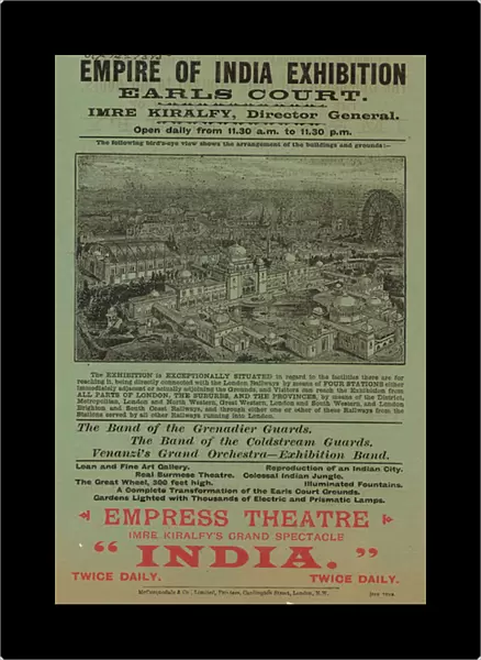 Advert for Empire of India Exhibition, Earls Court (engraving)