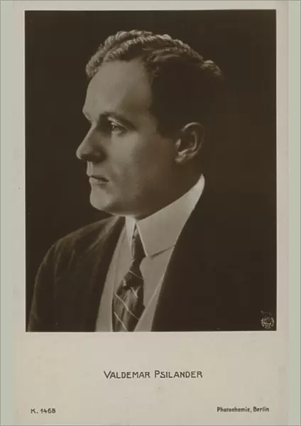 Valdemar Psilander, Danish silent film actor (b  /  w photo)