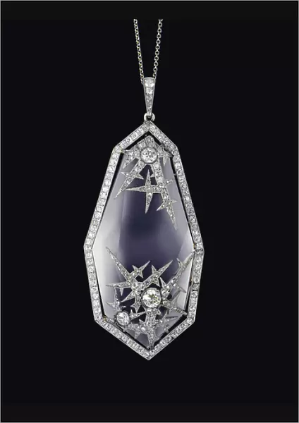 Ice pendant, 1913 (platinum, rock crystal & diamonds)